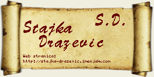 Stajka Dražević vizit kartica